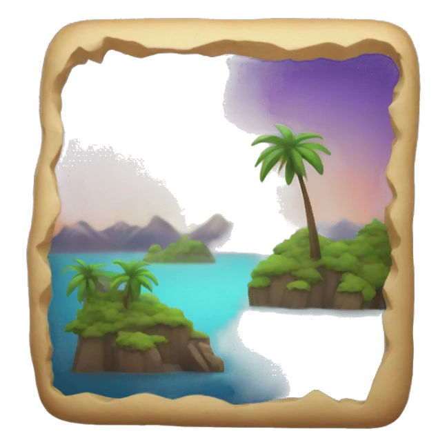 rectangle Island Shape sticker