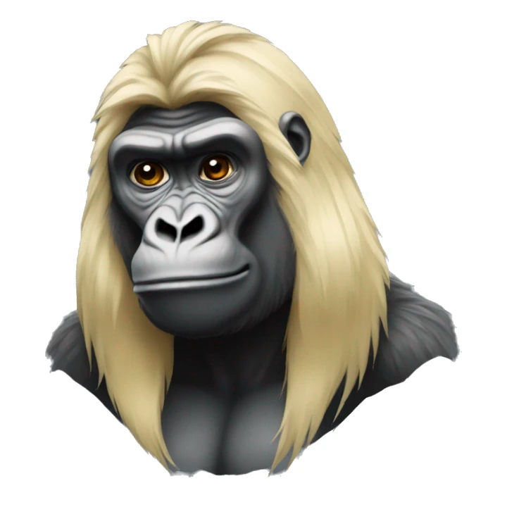 Gorilla with blonde hair sticker
