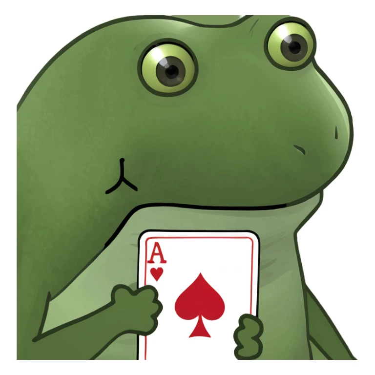 A playing card with a diamond symbol sticker