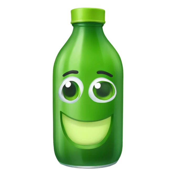 Bottled green juice sticker