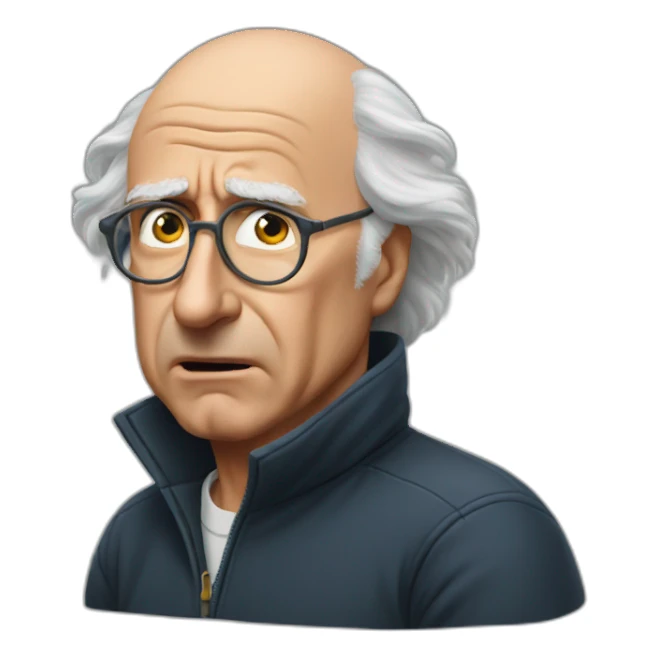 larry david frustrated sticker