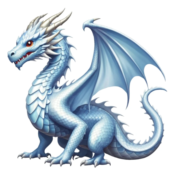 White dragon sticker