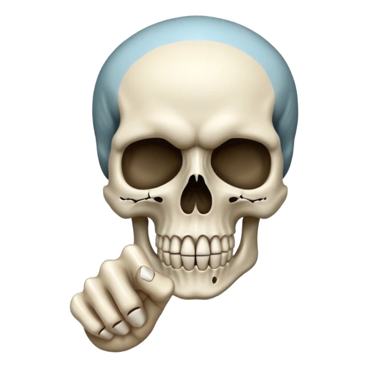 Skull with middle finger sticker