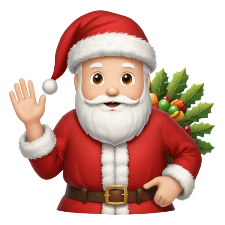 Santa hunting a turkey sticker