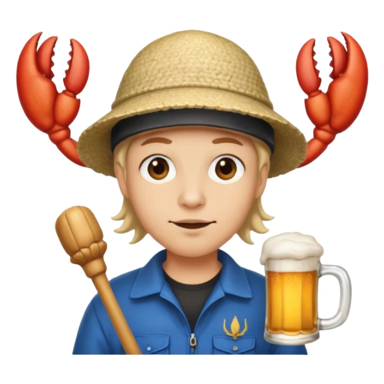  A crabby beer spelling whip sticker