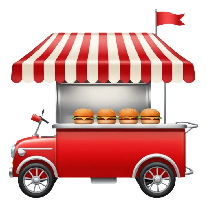 burger stall four wheel sticker