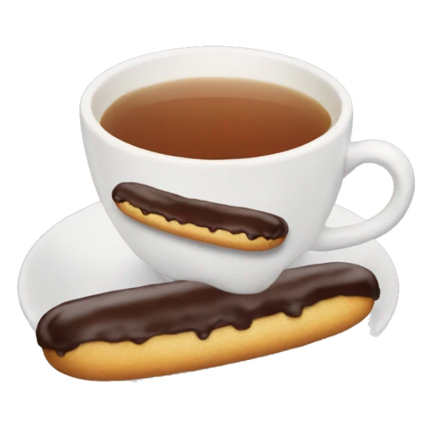 Tea with eclair sticker