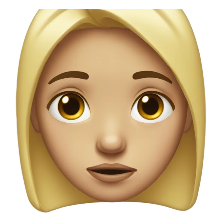 Frowny face with tears girl sticker