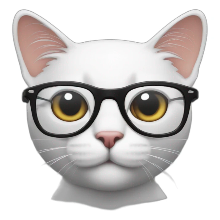 une chat avec lunettes  sticker