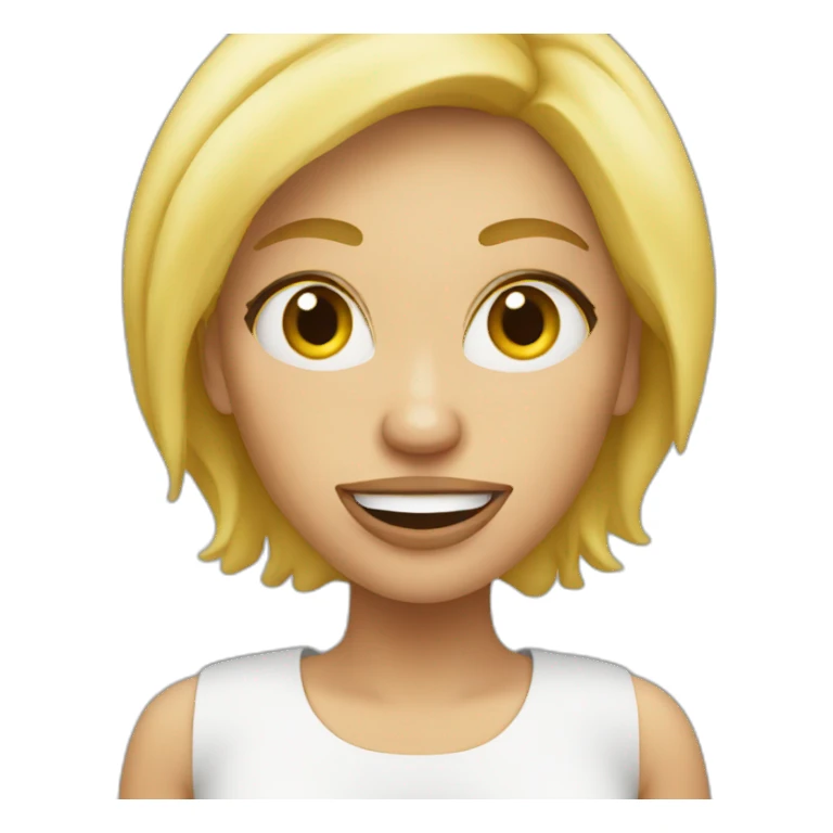 blond crazy woman sticker