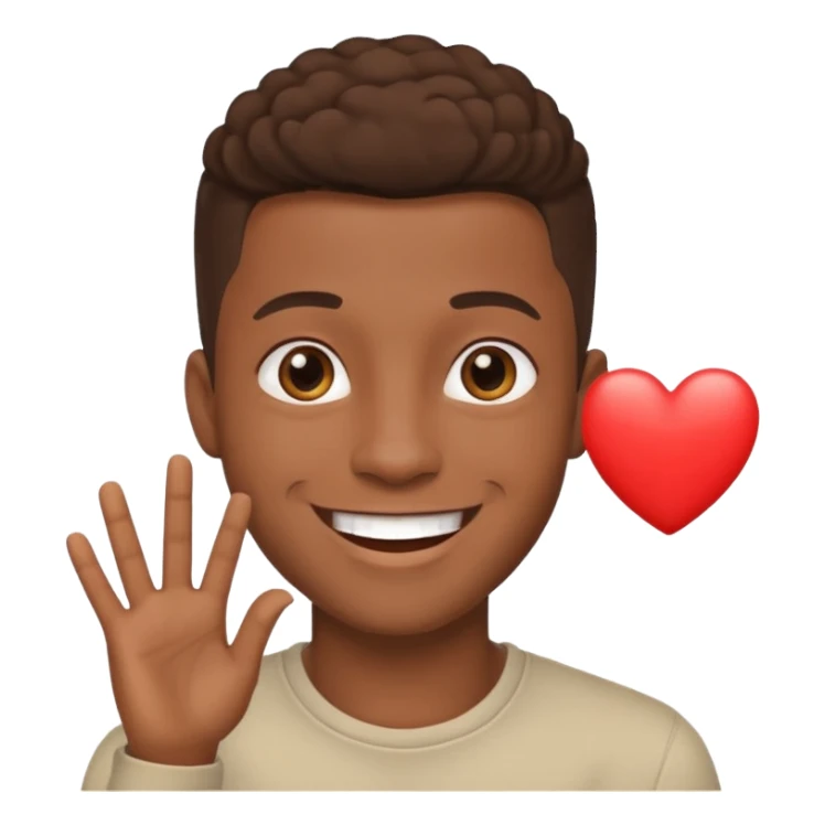 young black man in love sticker