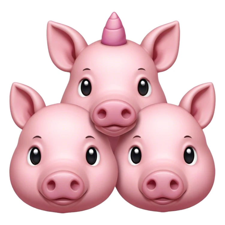 Tête de cochons licornes  sticker