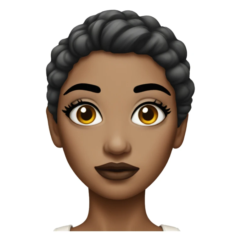 Woman with heavy makeup sticker