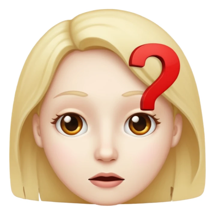 Face with question mark sticker