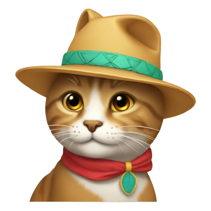 Gato con sombrero sticker