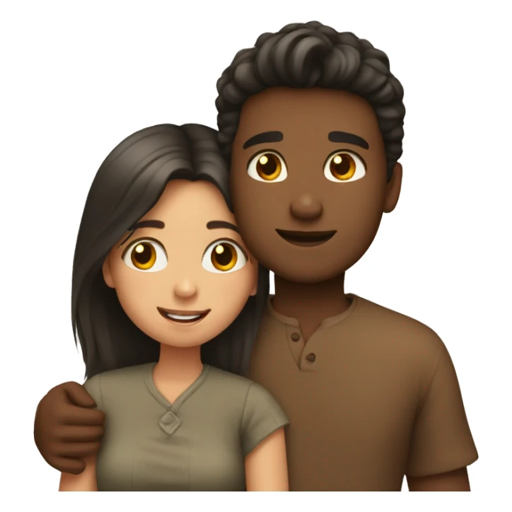 girl and boy cuddling sticker