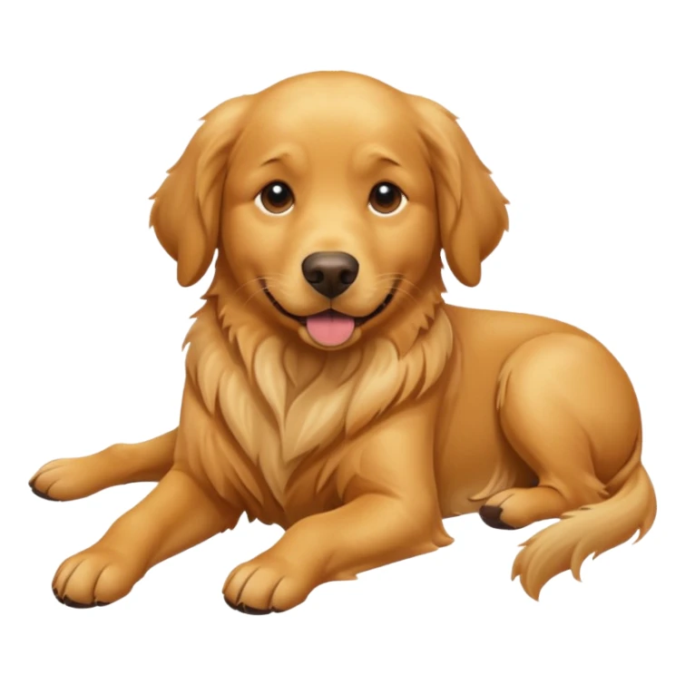 Golden retriever suntanning sticker