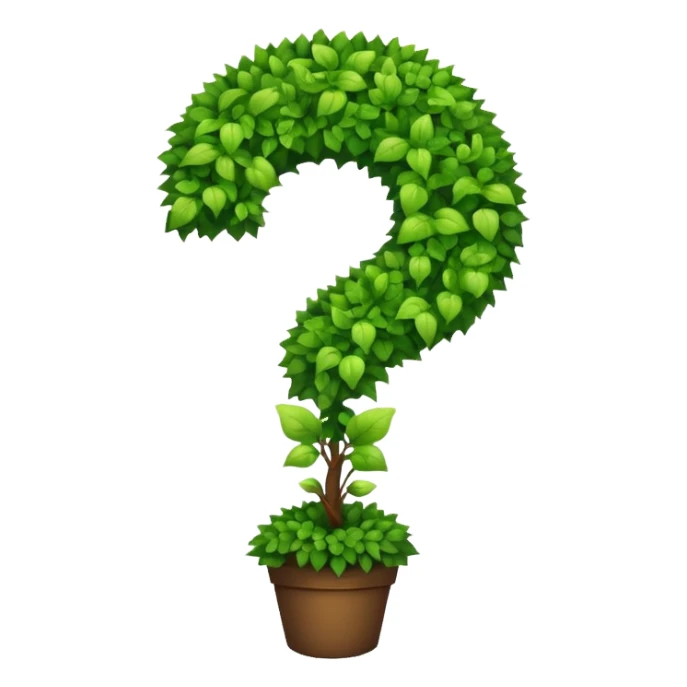 Shrub with a question mark shape  sticker