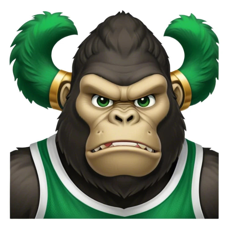 king kong wearing celtics jersey  sticker