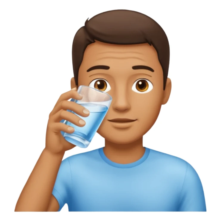 man drinking water sticker