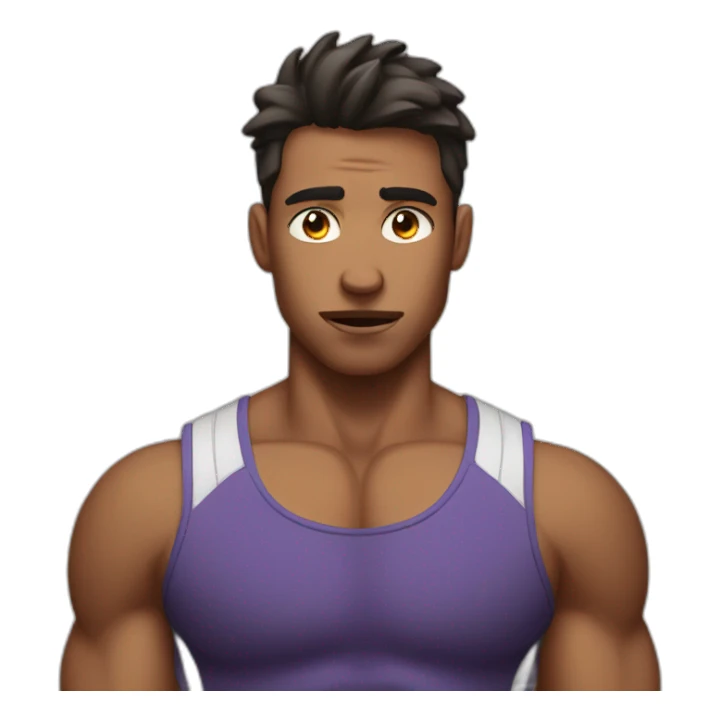 gym boy stressing sticker