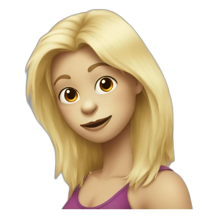 Gorilla with  blonde girl sticker