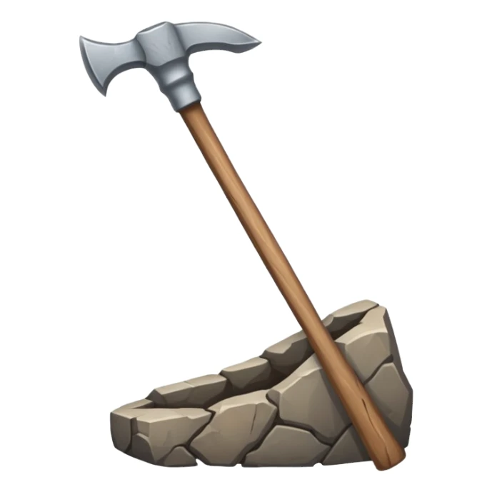 stone hoe, ancient, stick sticker