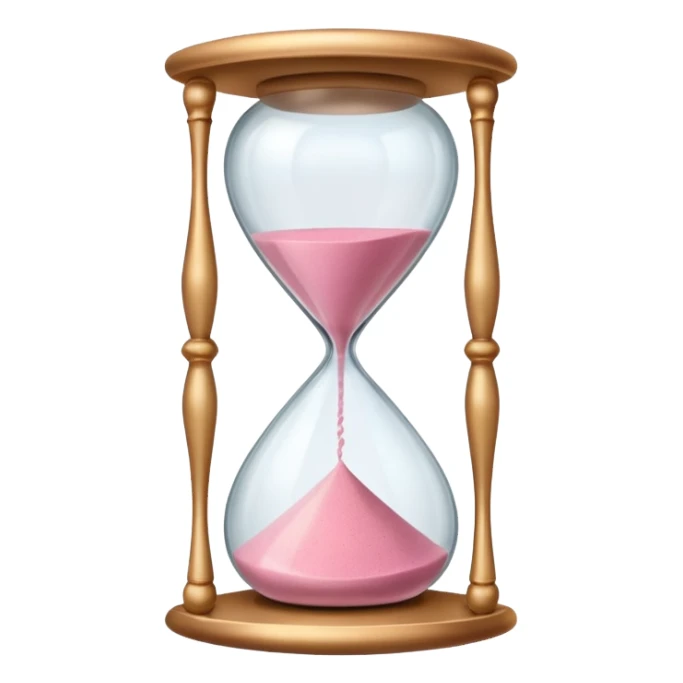 sablier rose sticker