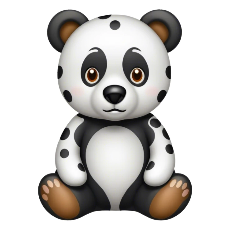 Black and white spotty beart sticker