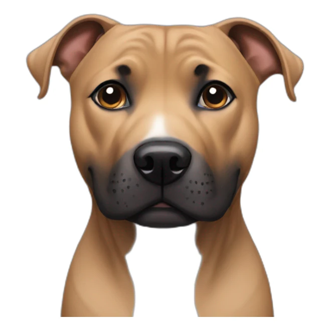 black staffy dog sticker