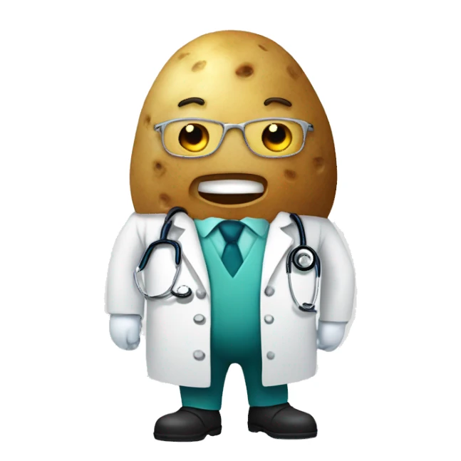 Potato act like a doctor sticker