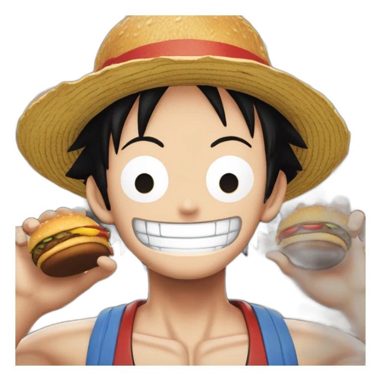 Luffy de one piece chez burger king sticker