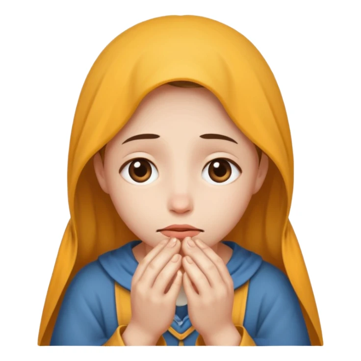 A begging face with love sticker