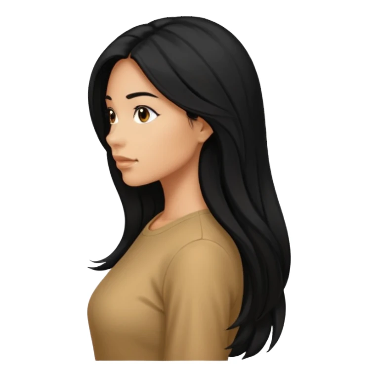 woman side profile standing sticker