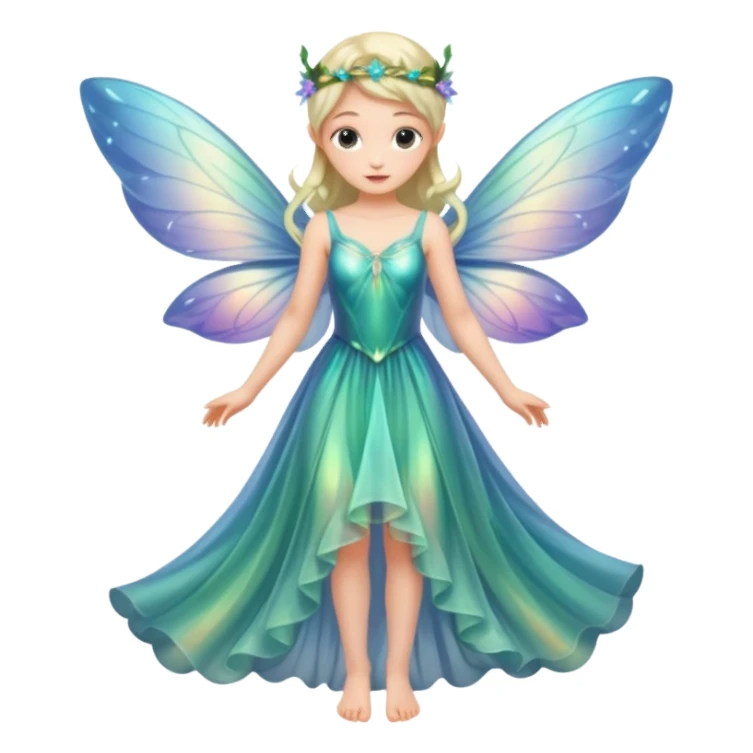 fairy with delicate wings sticker