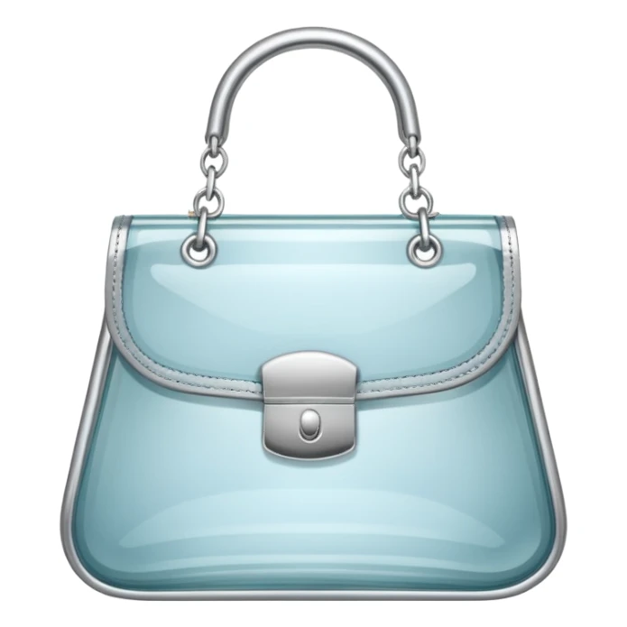 Glass style purse, see through, transparent  sticker