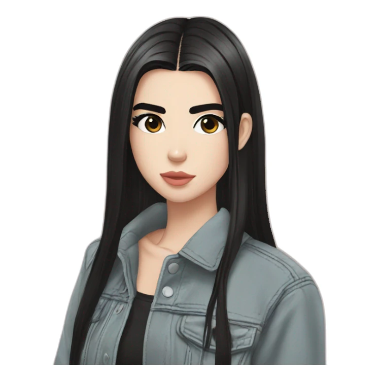 Dua lipa style manga sticker