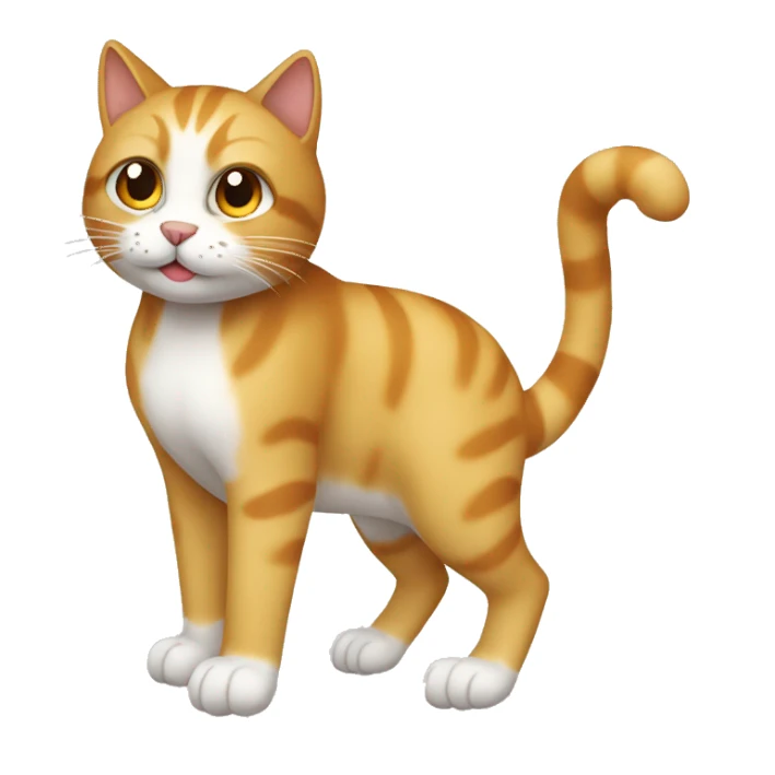 gato sentado levantando la mano sticker