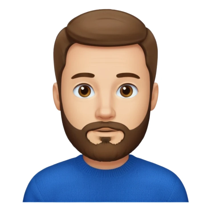 mach mir einen organiserten mann mit blauem pullover sticker