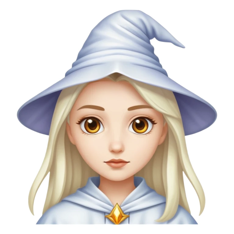 Pretty girl white wizard sticker
