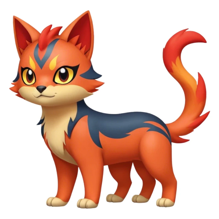  Quilava-Litten full body sticker