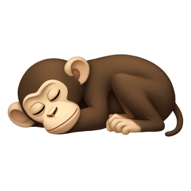 Sleeping monkey sticker