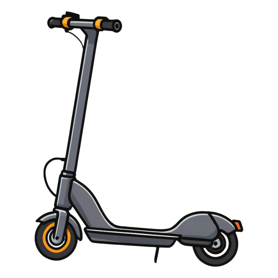 electric scooter with wheels sticker