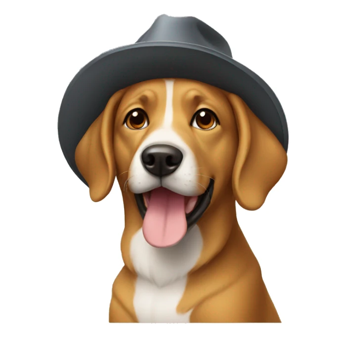 dog in hat sticker