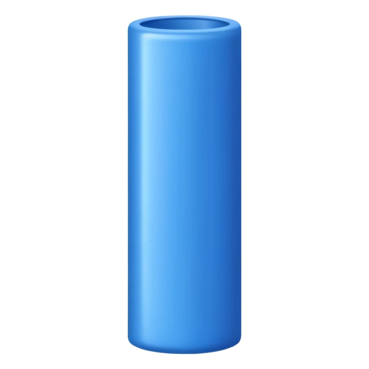blue plastic tube sticker