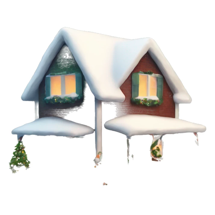 Christmas house sticker