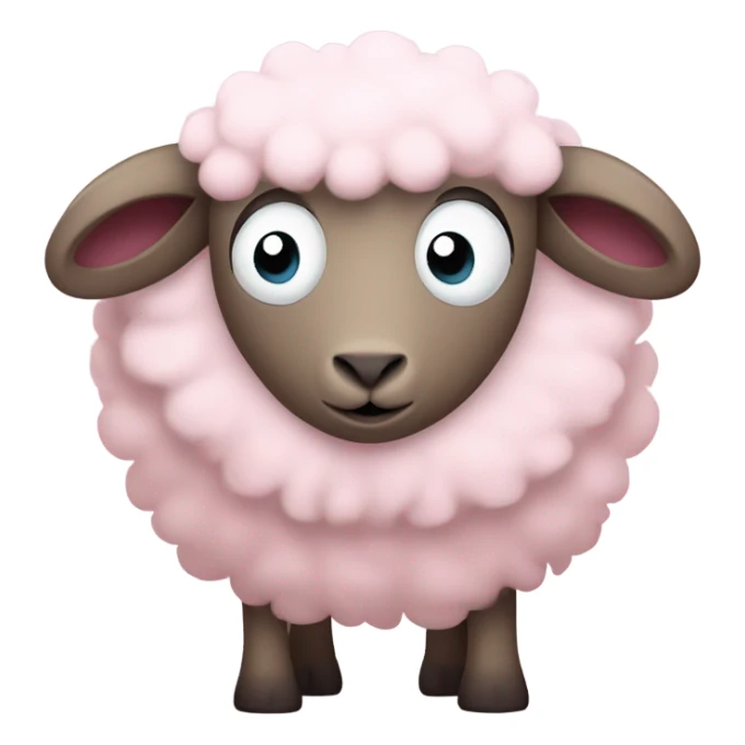 Pink sheep sticker