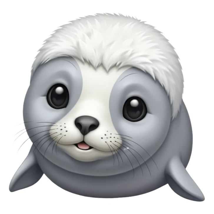 cute white fur seal sticker