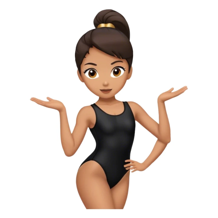 sport dancer in black leotards who talk sticker