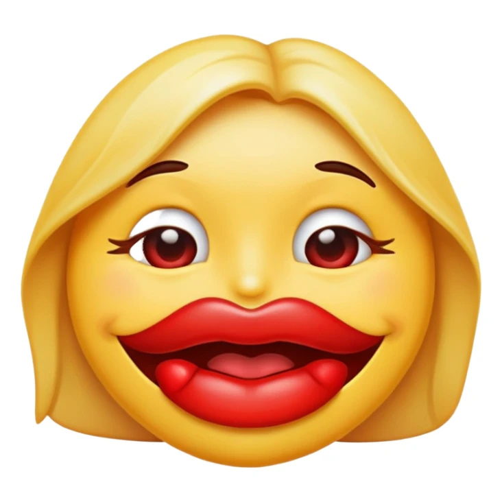 Lip biting emoji sticker